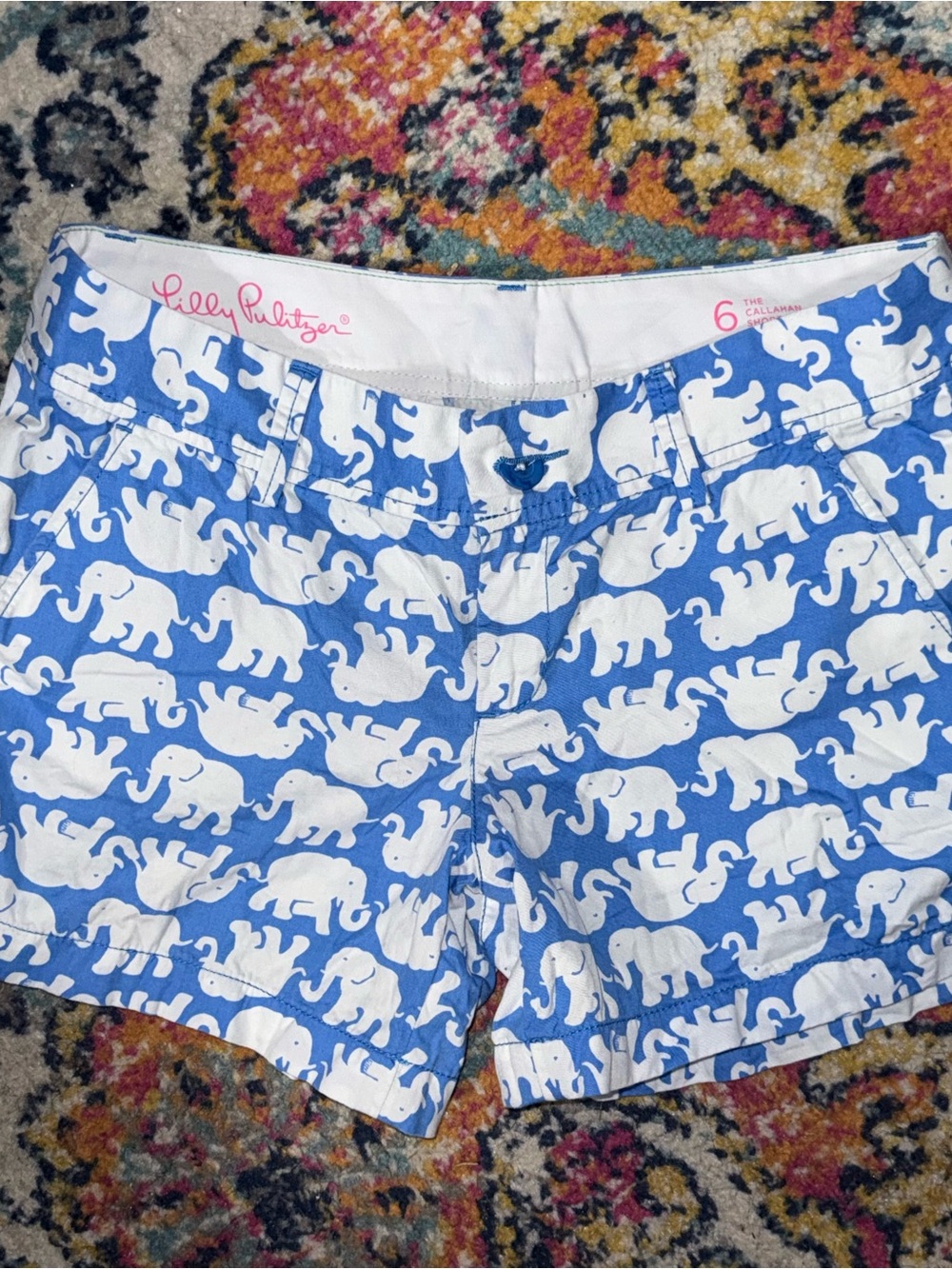 Lilly Pulitzer Blue Tusk in the Sun Callahan Shorts